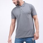COLLAR T-SHIRT LIGHT GREY
